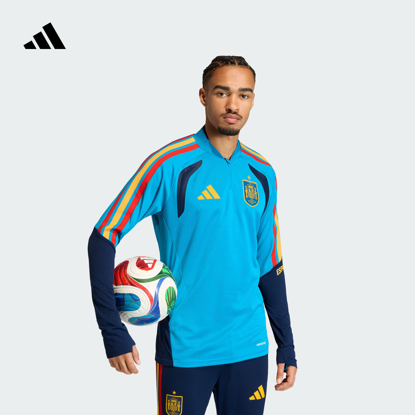 西班牙队足球训练服 长袖上衣男装秋冬adidas阿迪达斯官方