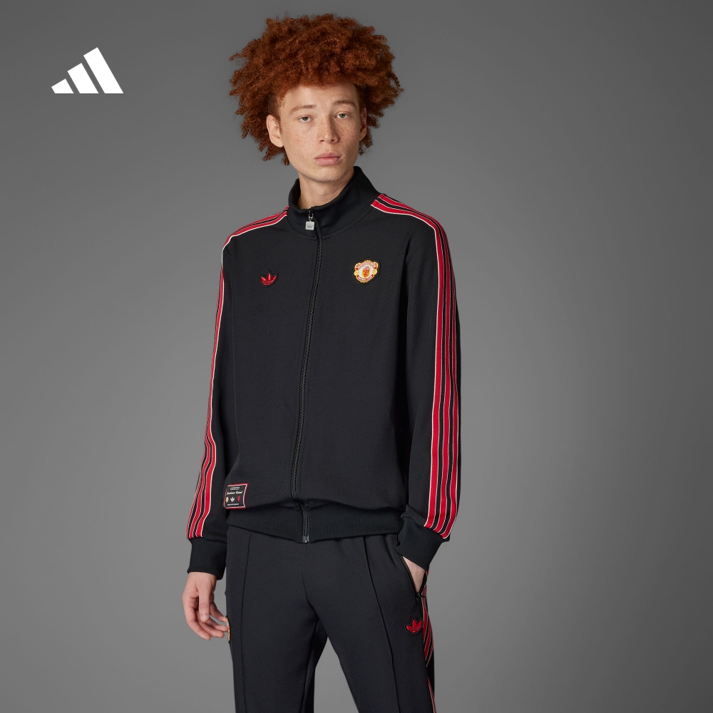 曼联足球休闲文化复古修身夹克外套男装新款adidas阿迪达斯JF0358