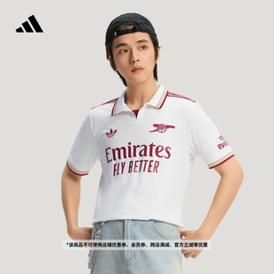 阿森纳球迷版第二客场速干修身足球短袖球衣印号 adidas阿迪达斯