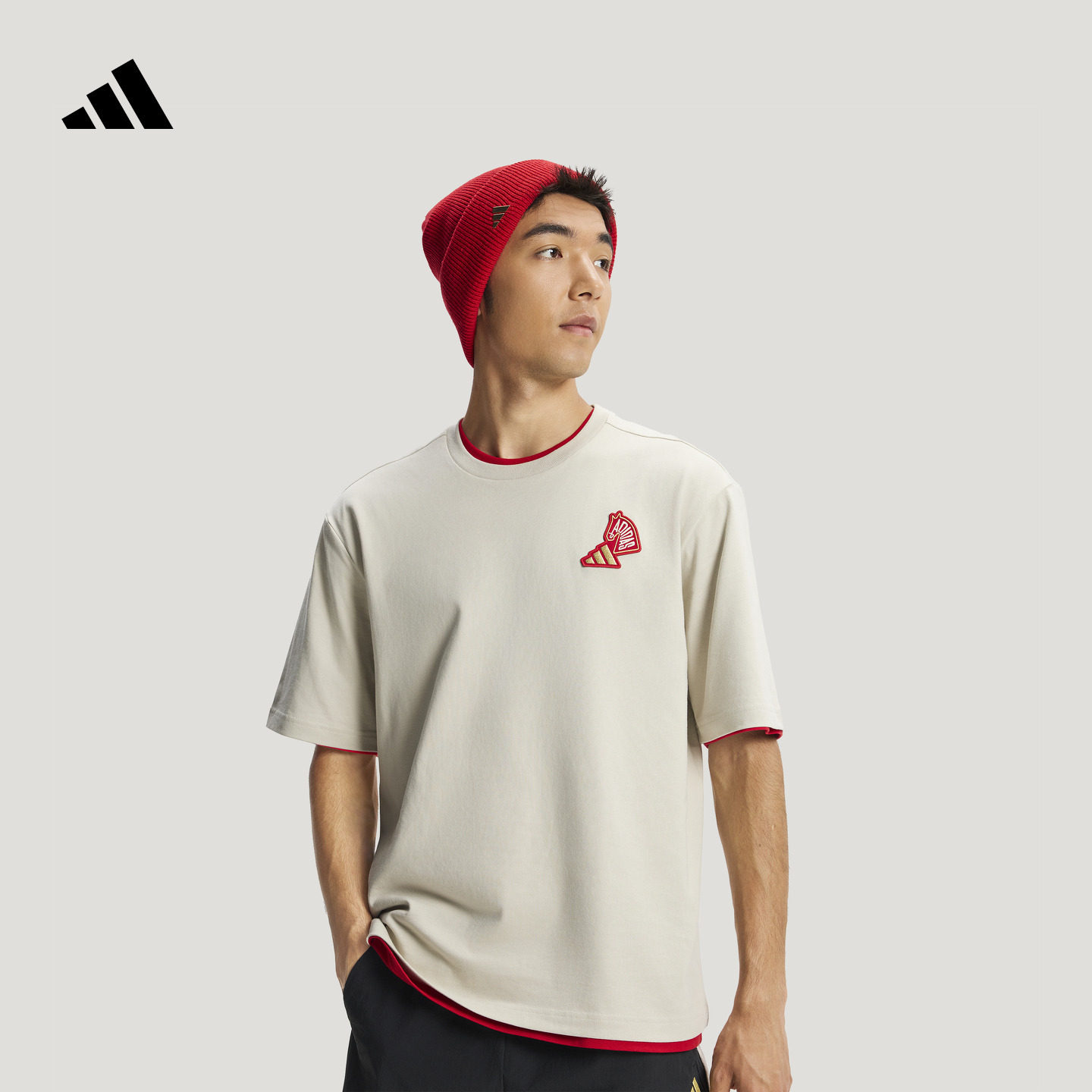 新年款纯棉柔软休闲时尚宽松短袖T恤男女adidas阿迪达斯轻运动,运动服/休闲服装,运动T恤,淘宝优惠券,粉丝福利购,淘宝优惠卷