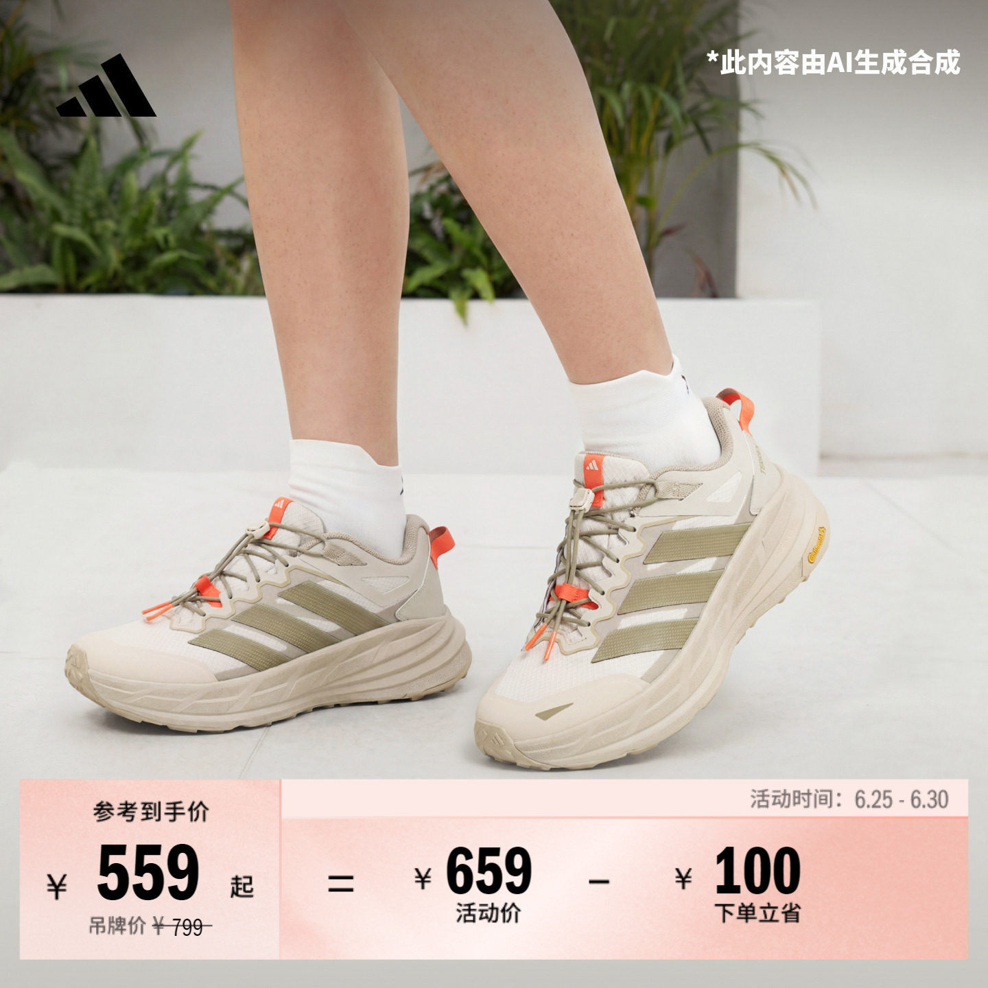 自由人FREEHIKER LT防泼户外徒步鞋男女adidas阿迪达斯TERREX - 实物图