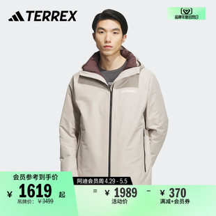 抗风防水800蓬鹅绒内胆三合一户外冲锋衣男adidas阿迪达斯TERREX