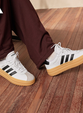 「T头鞋」VL COURT BOLD厚底复古板鞋德训鞋adidas阿迪达斯轻运动