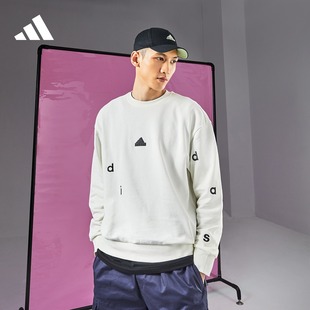 休闲圆领卫衣套头衫 新款 adidas阿迪达斯官方轻运动IS2035 男装