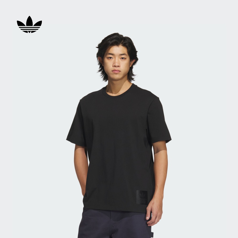 宽松纯棉运动上衣圆领短袖T恤男装夏季adidas阿迪达斯官方三叶草