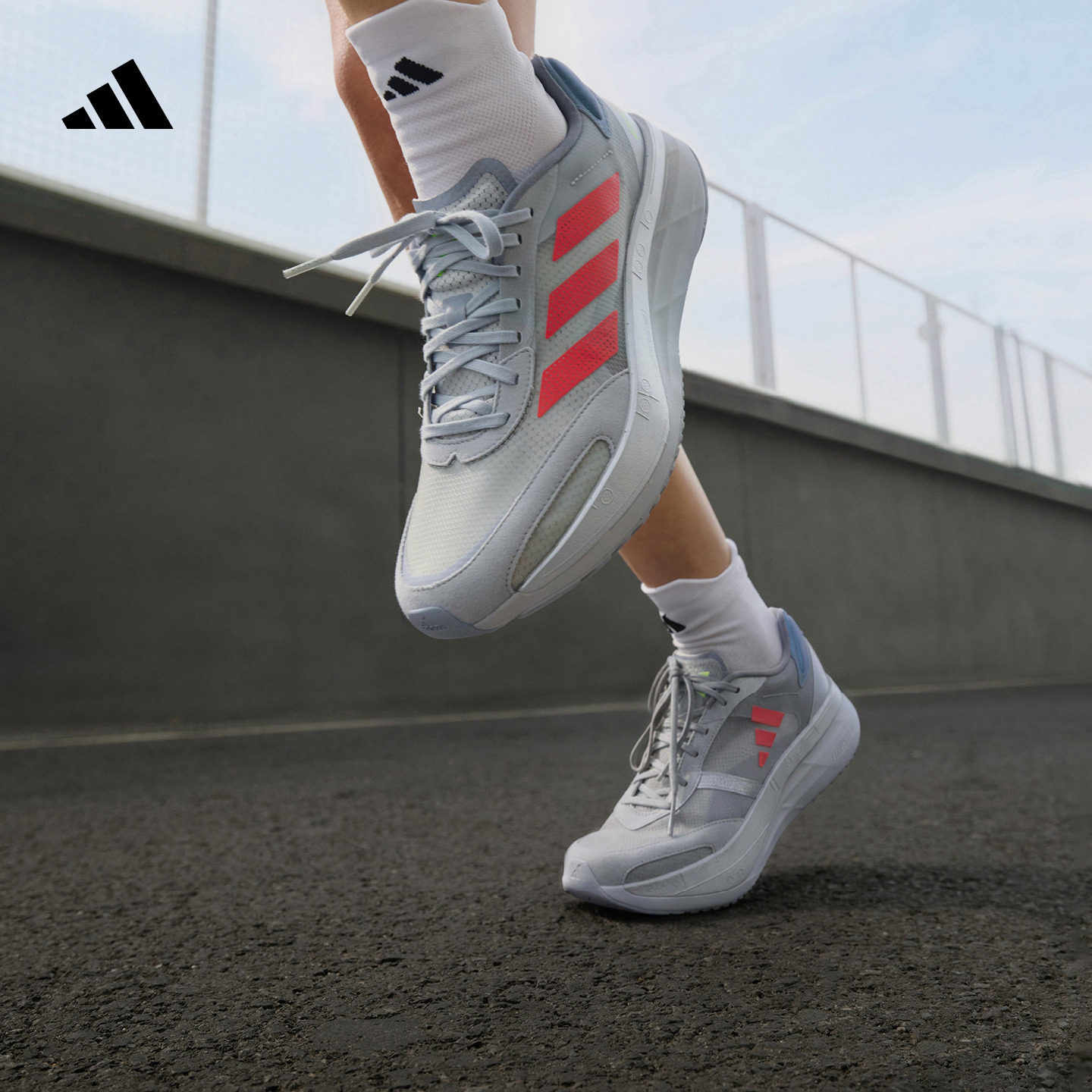 ADIZERO BOSTON 10训练备赛马拉松玻纤柱跑鞋男女adidas阿迪达斯
