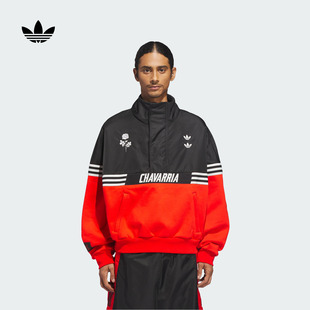 WILLY 男女adidas阿迪达斯三叶草 CHAVARRIA联名加绒运动套头衫