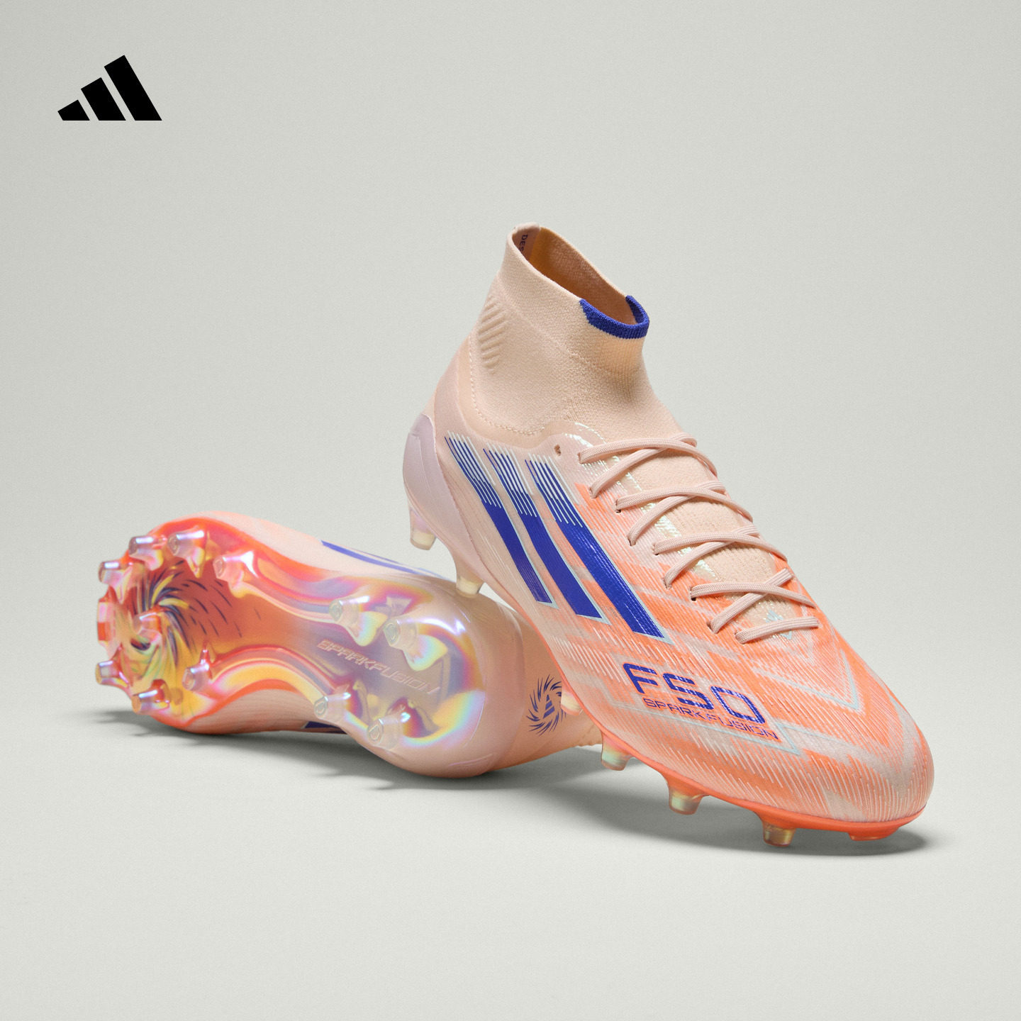 F50 SPARKFUSION ELITE FG/AG女性定制系带足球鞋adidas阿迪达斯