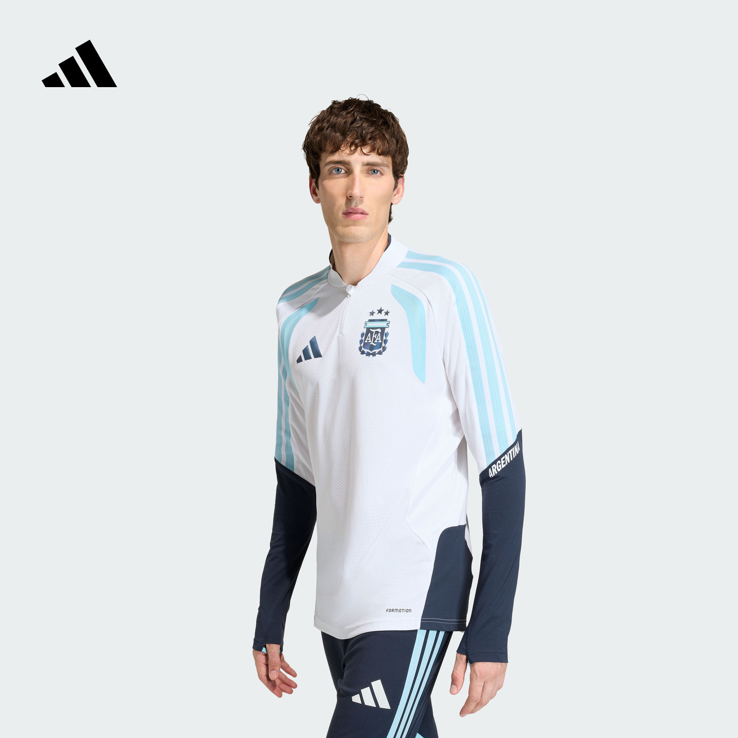 阿迪达斯男阿根廷队足球训练服