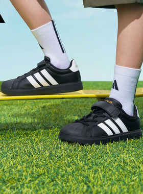 男女小童STREETTALK EL C舒适魔术贴板鞋adidas阿迪达斯轻运动