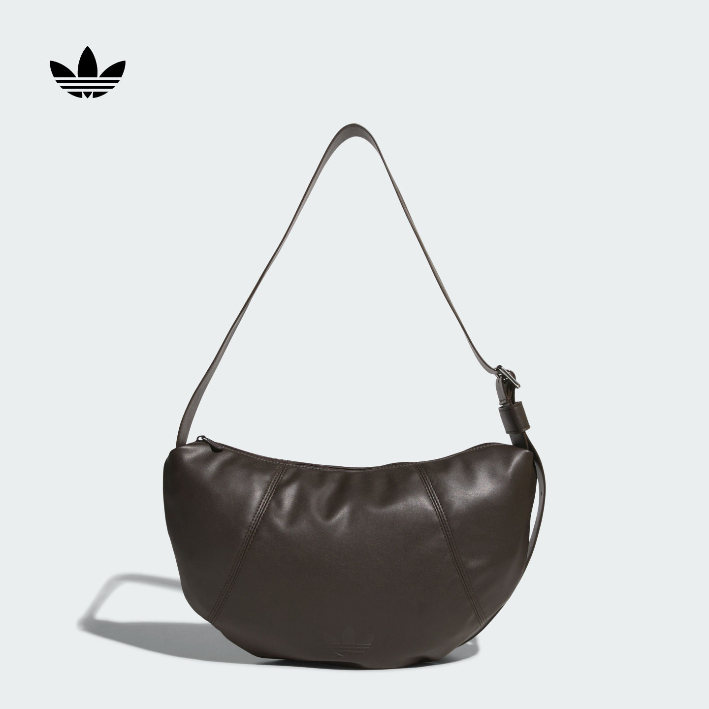 时尚百搭简约休闲仿皮单肩挎包男女新款adidas阿迪达斯官方三叶草