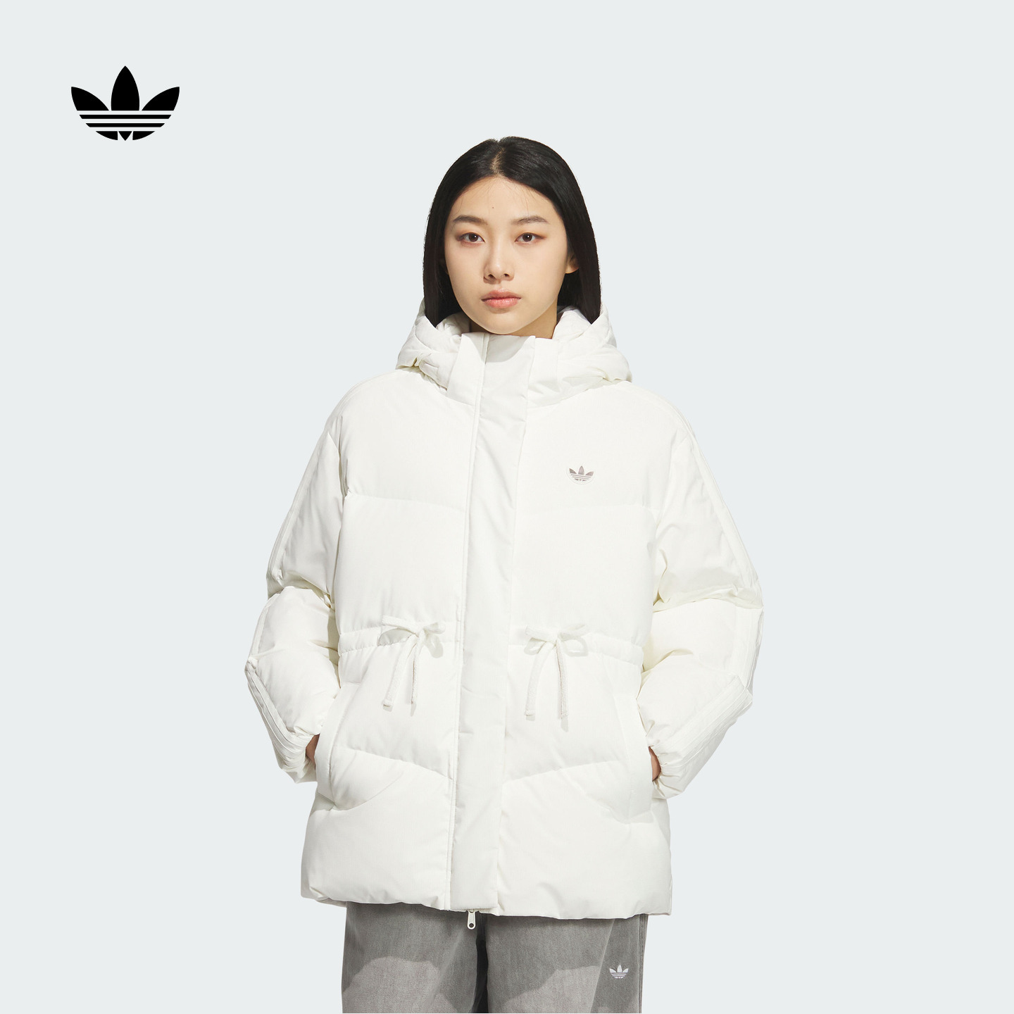 阿迪达斯三叶草女子羽绒服