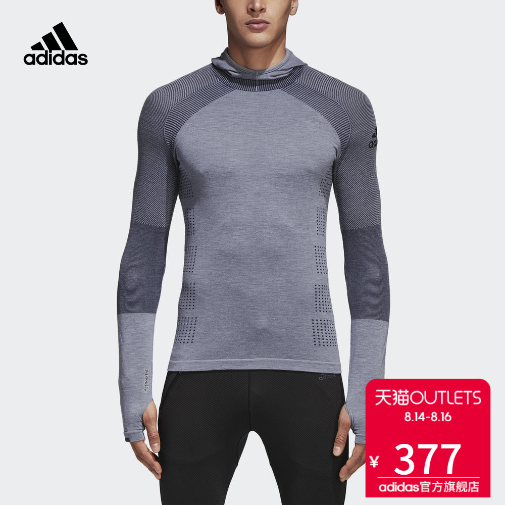 adidas °¢µÏ´ï˹ Åܲ½ ÄÐ×Ó ³¤ÐäTÐô ÔÇà»Ò CF6011