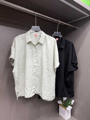 尤衣裤 纯元日单女装花式衬衫短袖衬衣商务通勤时尚气质上衣简约