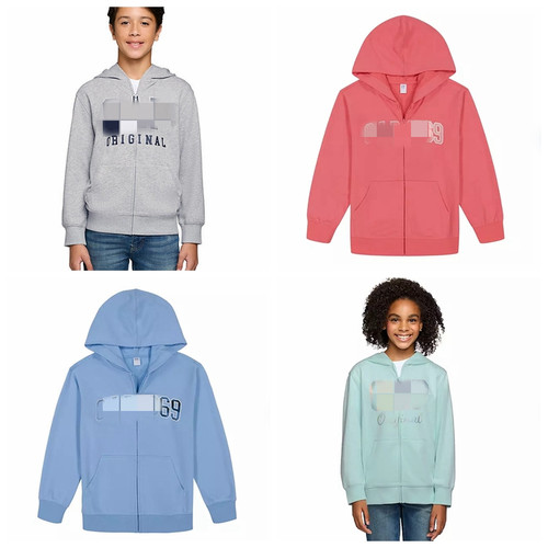 外贸儿童棉毛圈拉链外套