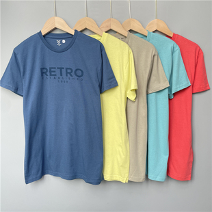 外贸儿童纯棉字母短袖 12岁男女童全棉圆领打底衫 T恤 夏季 5D1