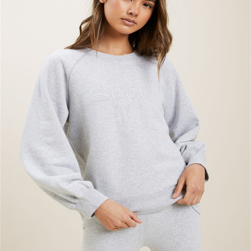 7E1 澳洲Seed女童纯棉毛圈圆领卫衣春秋8-16岁中大童刺绣套头衫