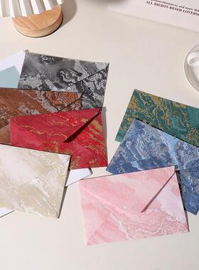 信封信纸高颜值 浪漫简约浮雕原创中国ins古风小众蓝色妇女节情书