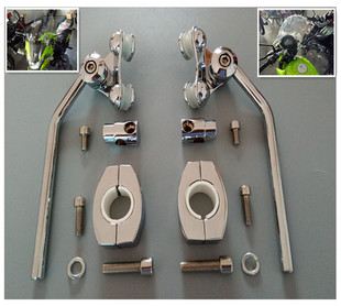 摩托车挡风玻璃不锈钢附件 踏板车挡风板安装支架 电动车挡风配件