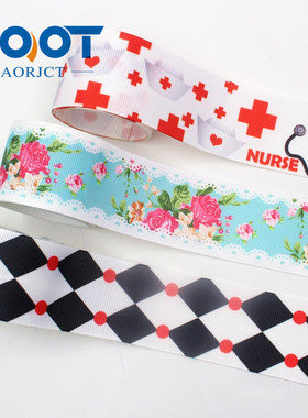 I-19618-1378 十码38mm几何手工DIY热转印丝带织带螺纹罗纹带缎带