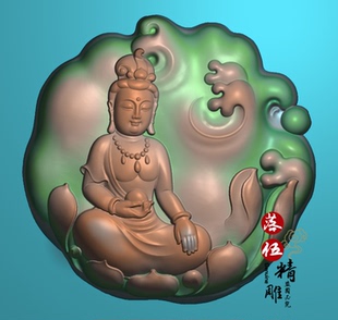 随形观音00088挂件猴子如意桃子木雕精雕图浮雕玉雕灰度图JDPBMP
