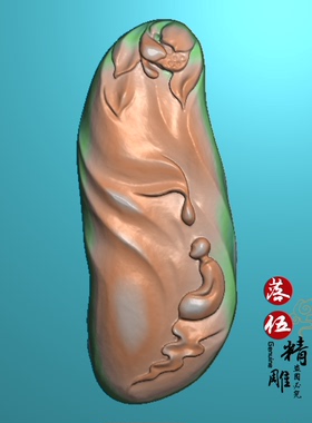 荷花滴水悟道佛无相佛51918宝塔精雕图浮雕玉雕灰度图JDP电脑雕刻
