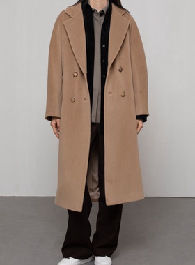 团长家2025经典101801羊毛羊绒双排扣法式静奢高端显瘦呢大衣外套