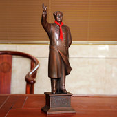 毛主席像摆件毛泽东紫铜全身开国大典伟人雕像韶山客厅办公桌面