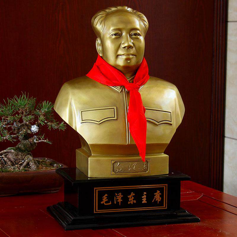 毛主席铜像纯铜紫铜半身像摆件毛泽东家居雕塑爷爷客厅办公室韶山