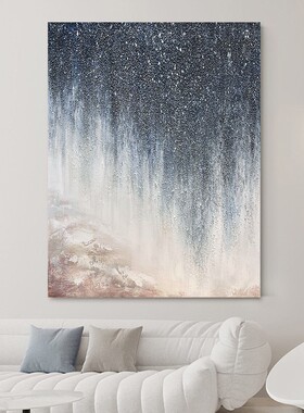 纯手绘油画玄关装饰画客厅沙发背景墙落地油画民宿酒店厚肌理油画