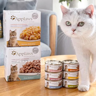 贝多芬宠物/英国Applaws爱普士天然猫罐头猫咪营养湿粮70g×8罐