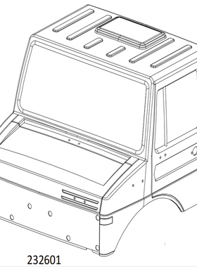 CROSSRC 攀爬车 NT4 乌尼莫克 透明车头车壳（散装）CS-97401181