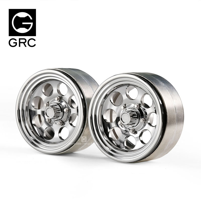 GRC 1.9寸金属轮毂G08古墓丽影复古仿真eep电镀轮毂 SCX10 X0138A