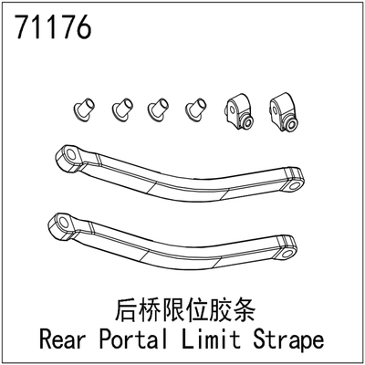 TB7YK4073短卡车后桥限位胶条