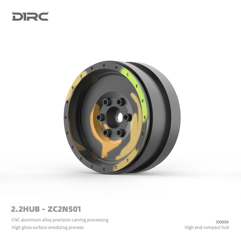 D1RC 2.2寸金属攀爬车仿真大饼迷彩轮毂 TRX4 scx10 (ZC2NS01) 玩具/童车/益智/积木/模型 遥控车升级件/零配件 原图主图