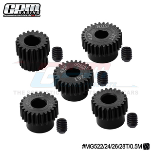 GPM 模型车#45钢电机齿20T-28T（48P/0.5M，孔径5mm）