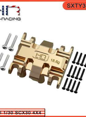 HR Axial 1/30 SCX30仿真福特烈马 jeep 黄铜中波箱底板 18.6g