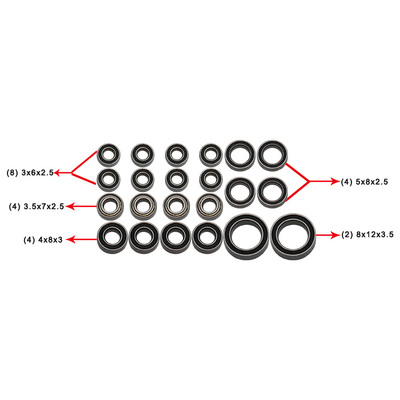traxxastrx4m全车轴承
