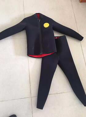 8潜水衣二件套潜水服水鬼下水服加绒保暖冬泳衣分体冬天