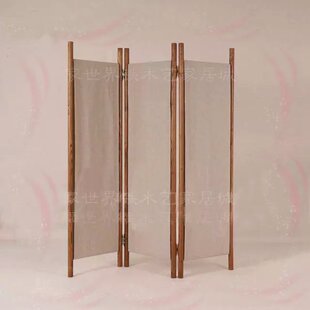 日式乡村法式帕古达经复古做旧隔断民宿东南亚屏风 实木折屏
