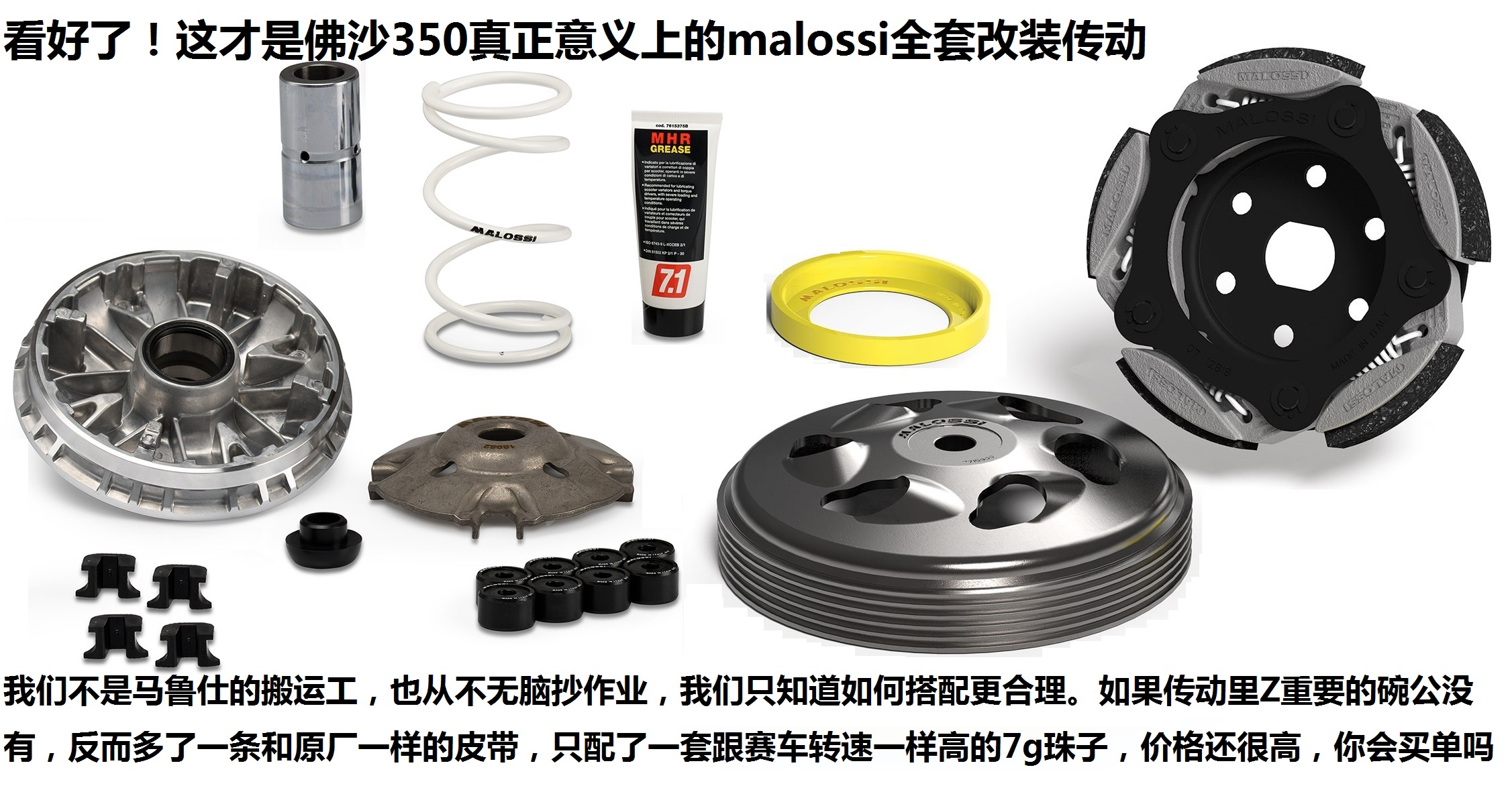 匠人特调版 MALOSSI改装传动 NSS350佛沙350扭加普利盘皮带-封面