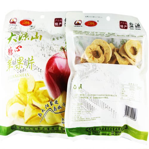 包邮走婚桥糖心苹果脆片儿童零食无添加苹果干脆片盐源水果干