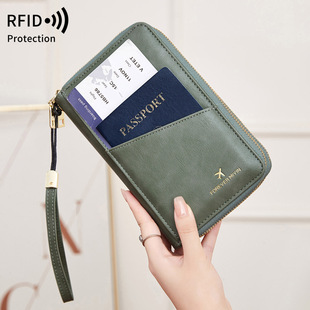 护照钱包一体新款旅行护照证件包passport cover防盗刷卡包零钱包