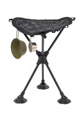 CAMPFISH小物钓三角凳户外垂钓便捷椅子七系航空铝材质小物钓装备