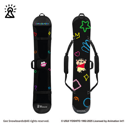 蜡笔小新 x Gee snowboards联名 单板滑雪板饺子皮收纳包滑雪包