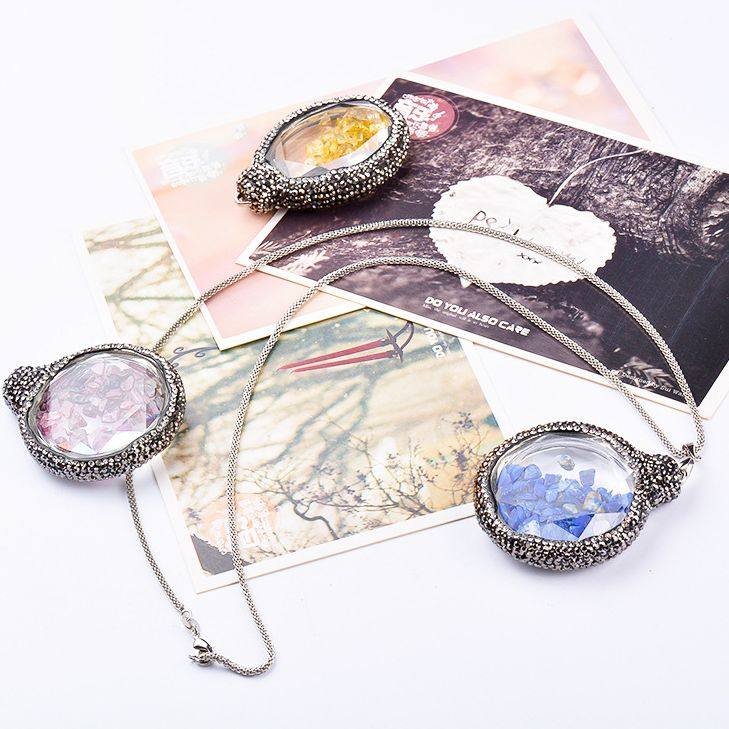 天然青金石黄水晶石榴石许愿瓶吊坠情侣项链爱情事业财富好运学业|ruв категории Украшения,ювелирные изделия, кулон/кулон - от Buy2taobao.com для оказания профессиональной услуги покупки агента Taobao