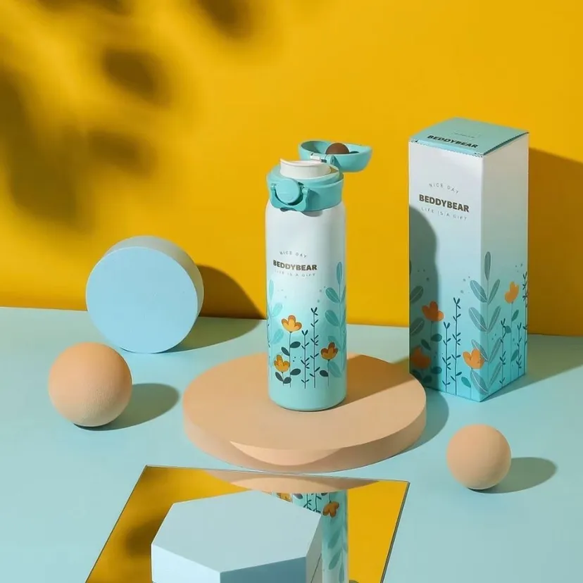 便携保温杯316不锈钢杯具熊