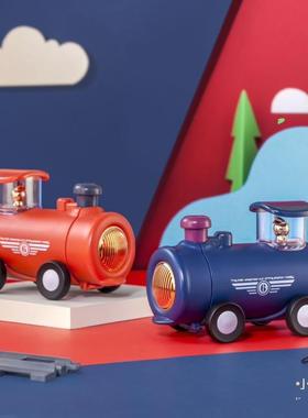 新力小比咔保温杯网红幼儿园礼物小火车真空吸管316内胆水杯