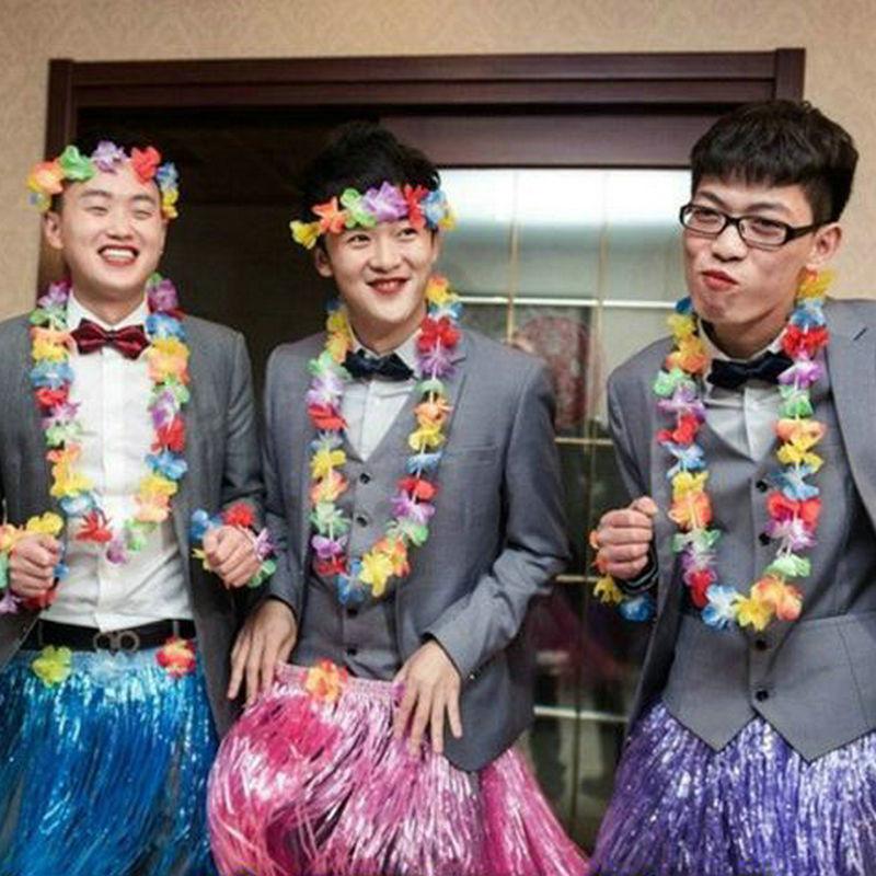 花环草裙接亲游戏道具柏拉图搞笑