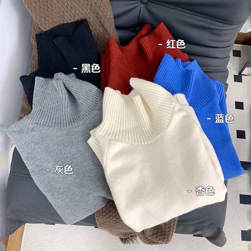 Milu家大码女装秋冬慵懒宽松高领毛衣胖mm显瘦软糯内搭上衣针织衫